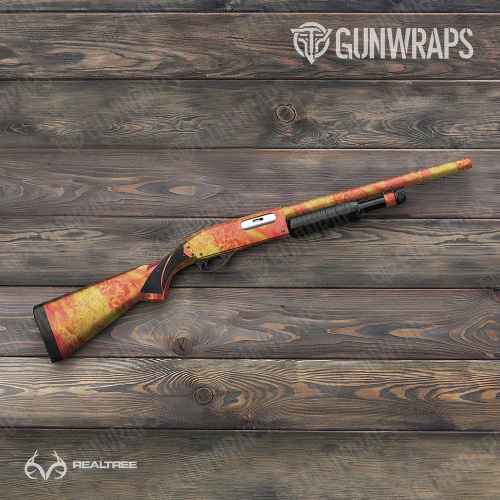 Realtree WAV3 Solar Blaze Shotgun Gun Skin Vinyl Wraps