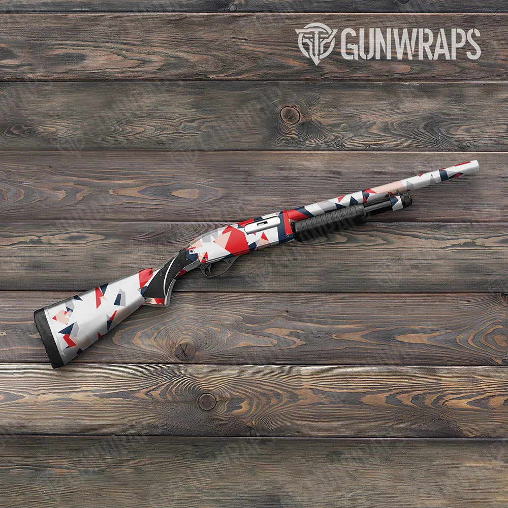 Shattered America Shotgun Gun Skin Vinyl Wraps