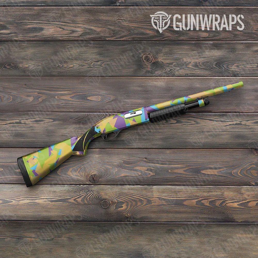 Shattered Carnival Shotgun Gun Skin Vinyl Wraps