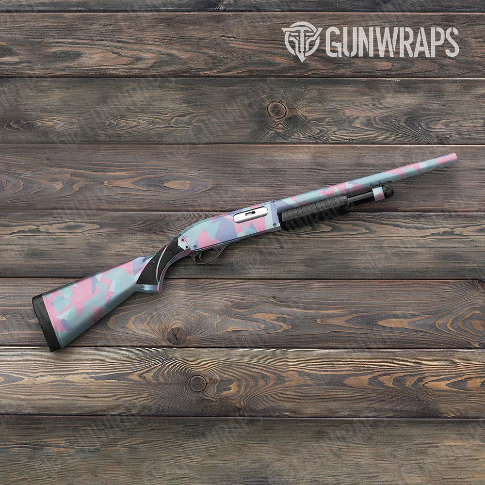 Shattered Cotton Candy Shotgun Gun Skin Vinyl Wraps