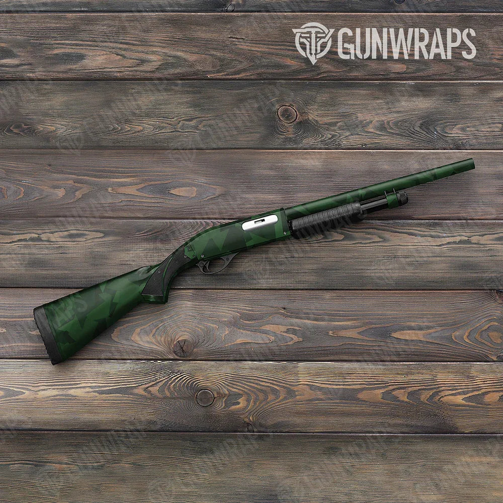 Shattered Elite Green Shotgun Gun Skin Vinyl Wraps