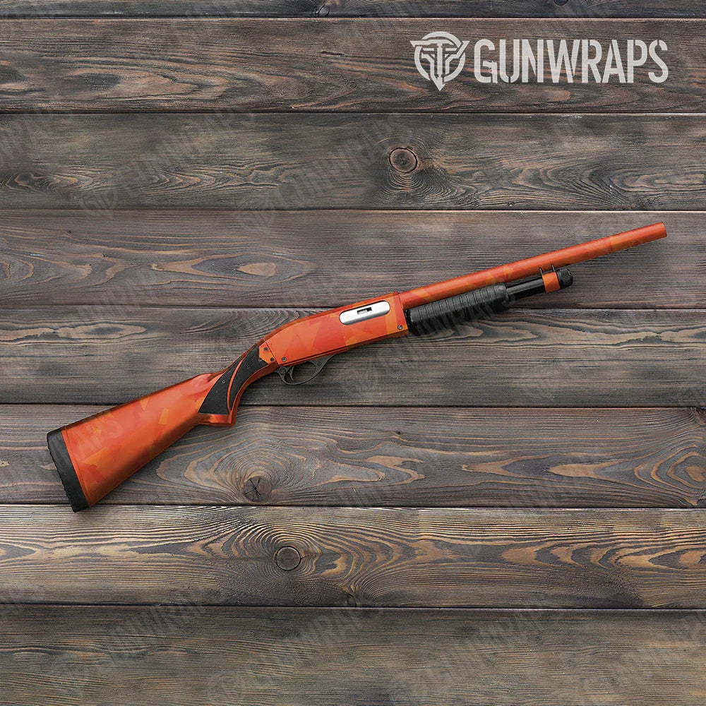 Shattered Elite Orange Shotgun Gun Skin Vinyl Wraps