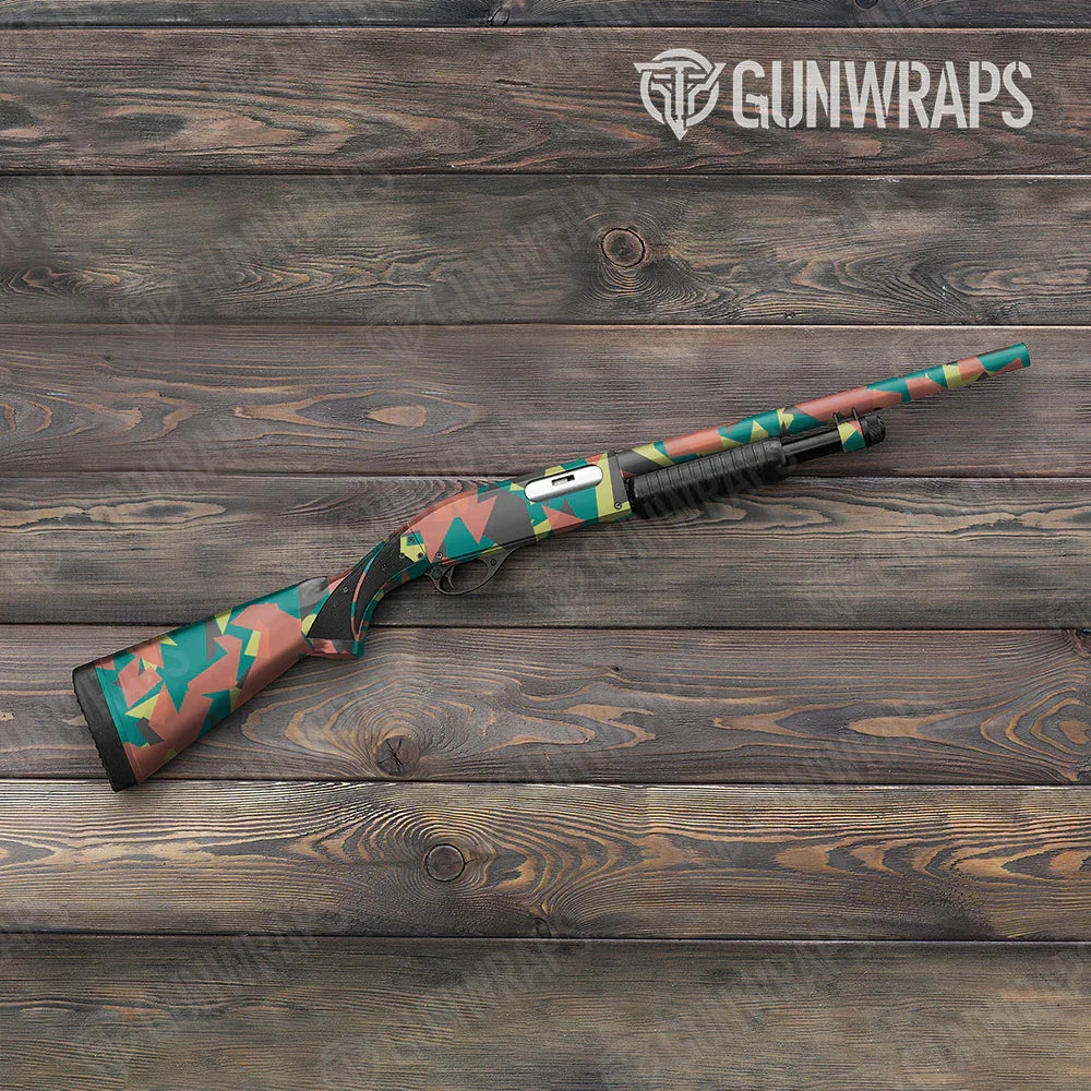 Shattered Fiesta Shotgun Gun Skin Vinyl Wraps