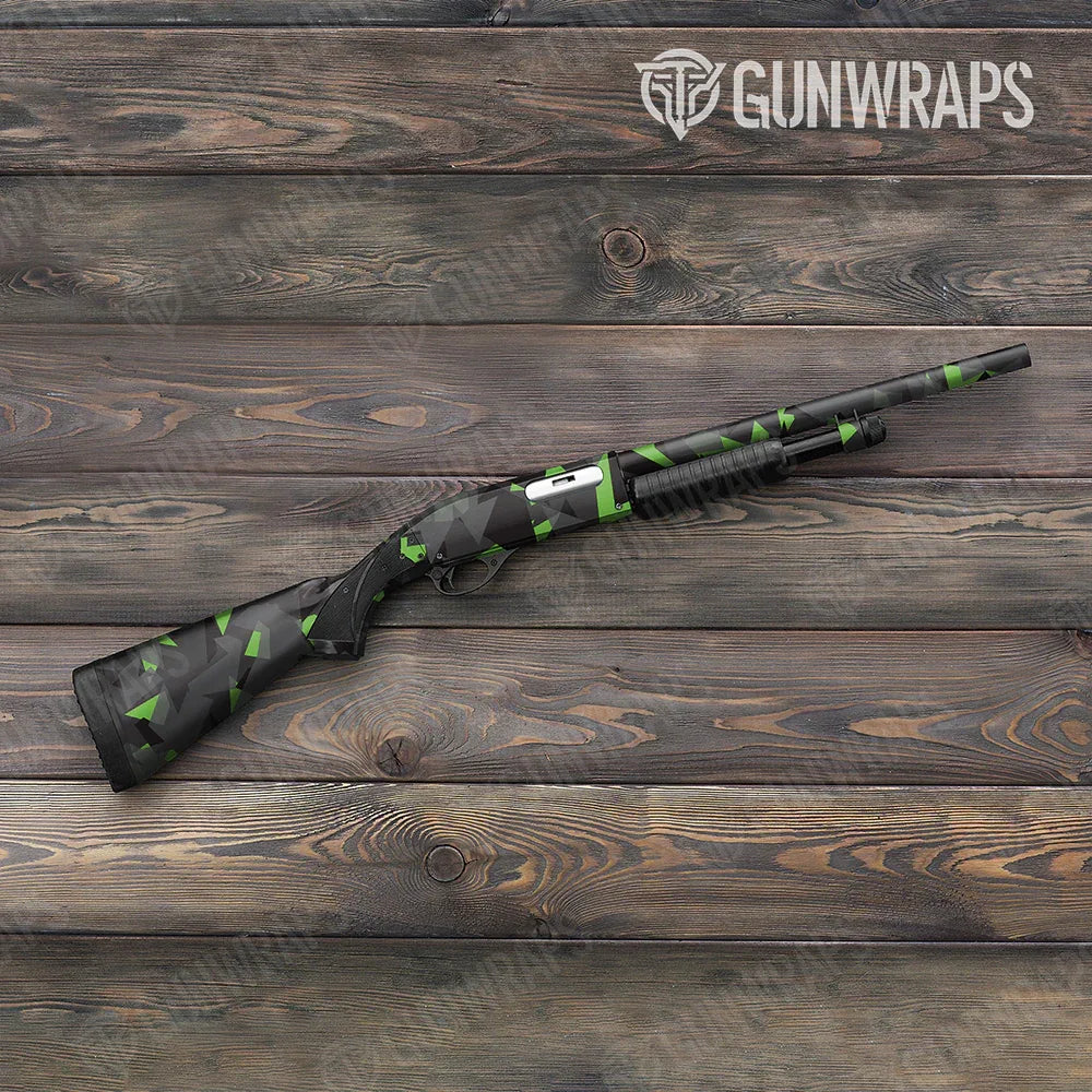 Shattered Metro Green Shotgun Gun Skin Vinyl Wraps