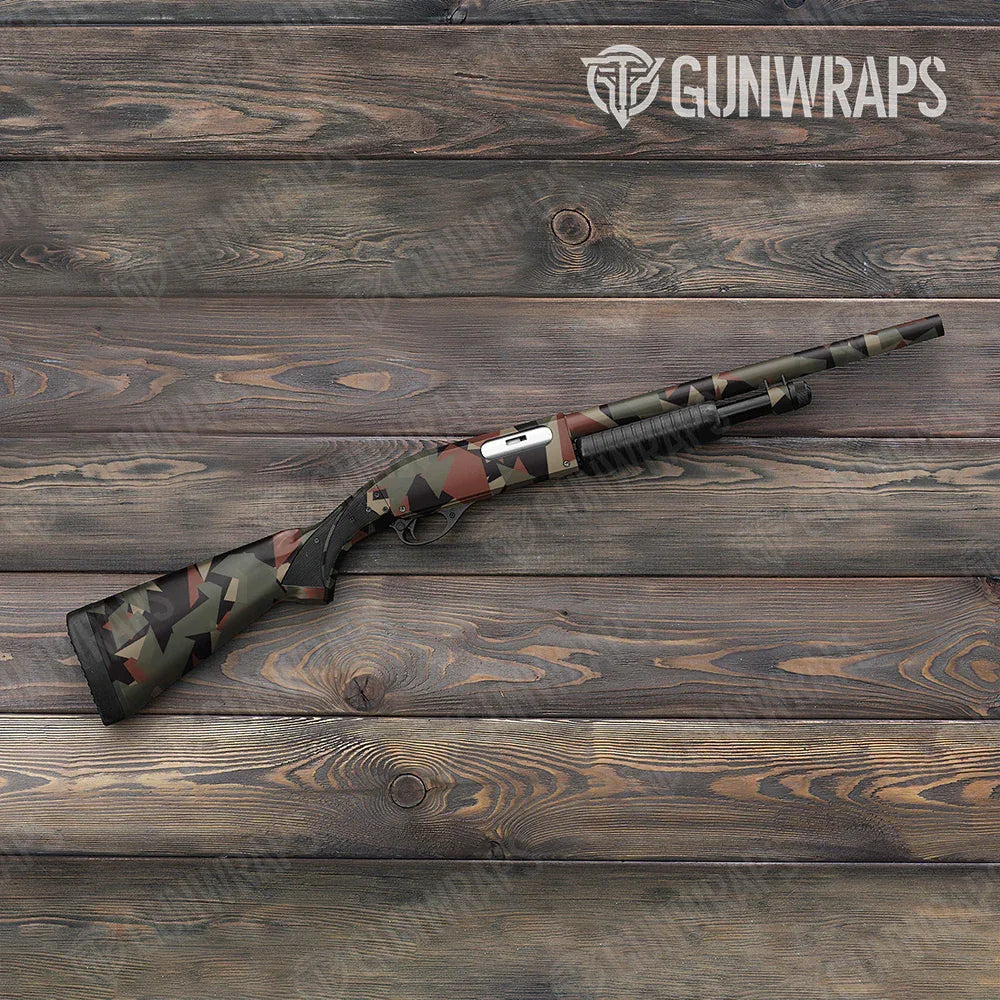 Shattered Militant Copper Shotgun Gun Skin Vinyl Wraps