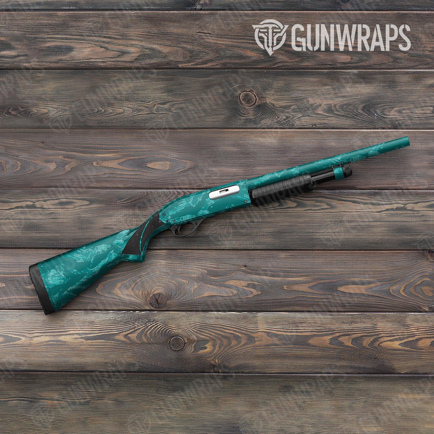 Vietnam Tiger Stripe Elite Tiffany Blue Shotgun Gun Skin Vinyl Wraps