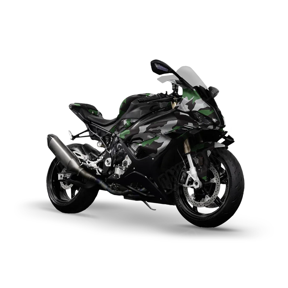 Erratic Green Tiger Sports Bike Wraps
