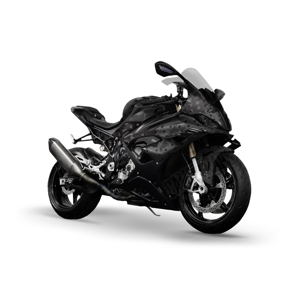 Halftone Splatter Elite Black Sports Bike Wraps