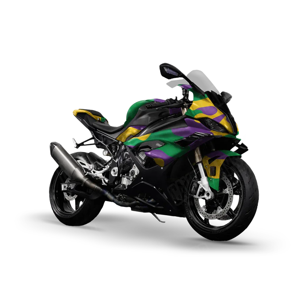 Classic Mardi Gras Sports Bike Wraps