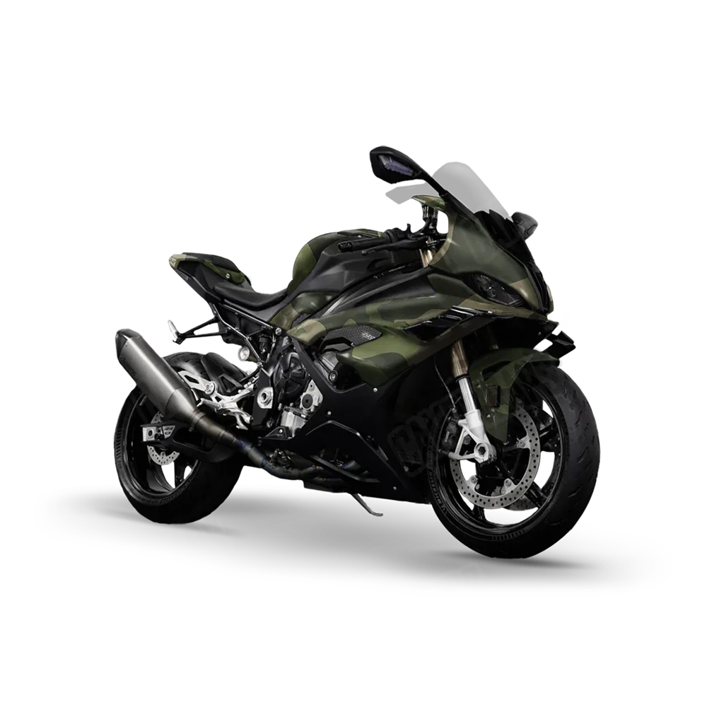 Ragged Army Green Sports Bike Wraps