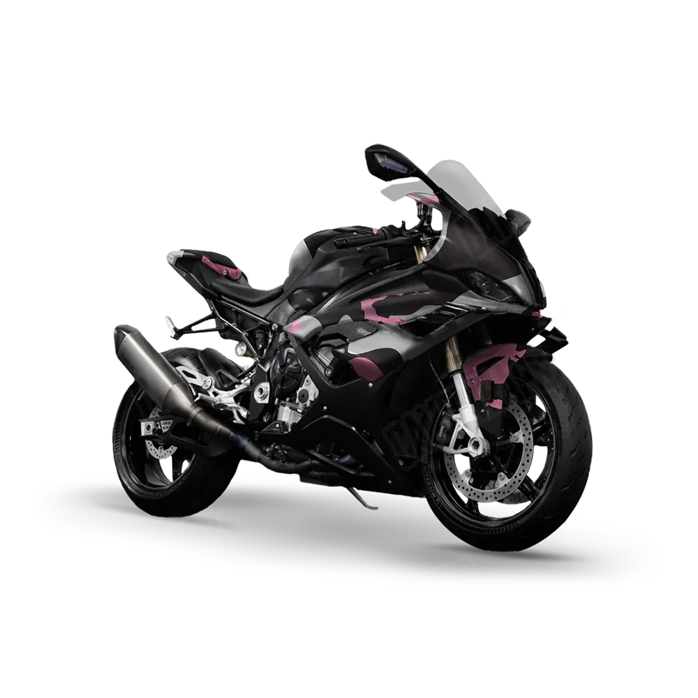 Ragged Pink Tiger Sports Bike Wraps
