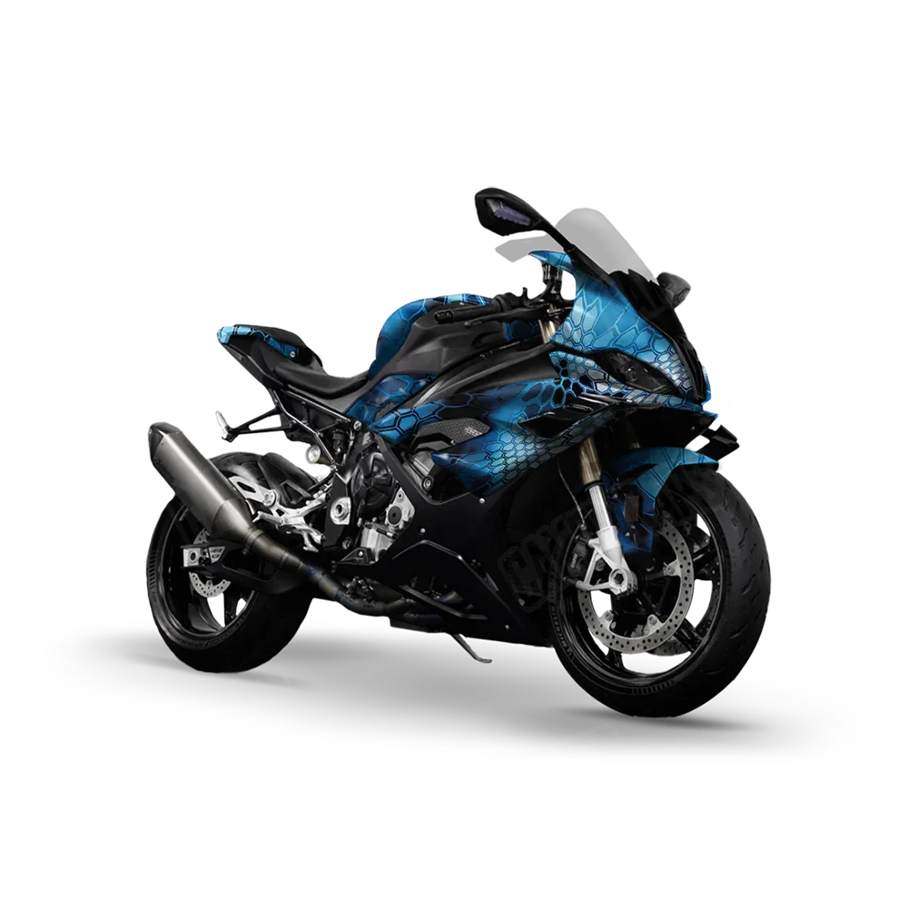 Kryptek Blue Lightning Sports Bike Wraps