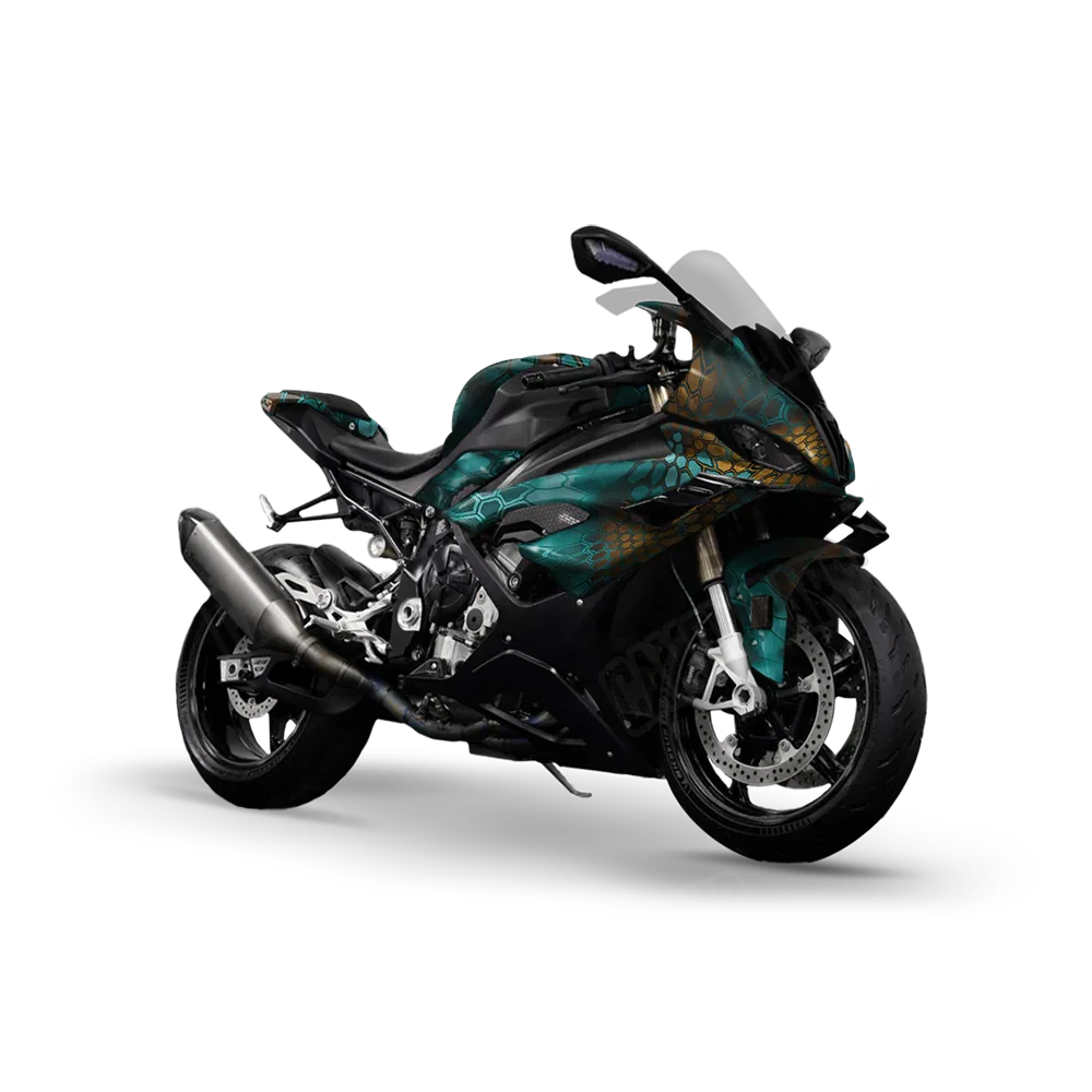 Kryptek Turquoise Sports Bike Wraps