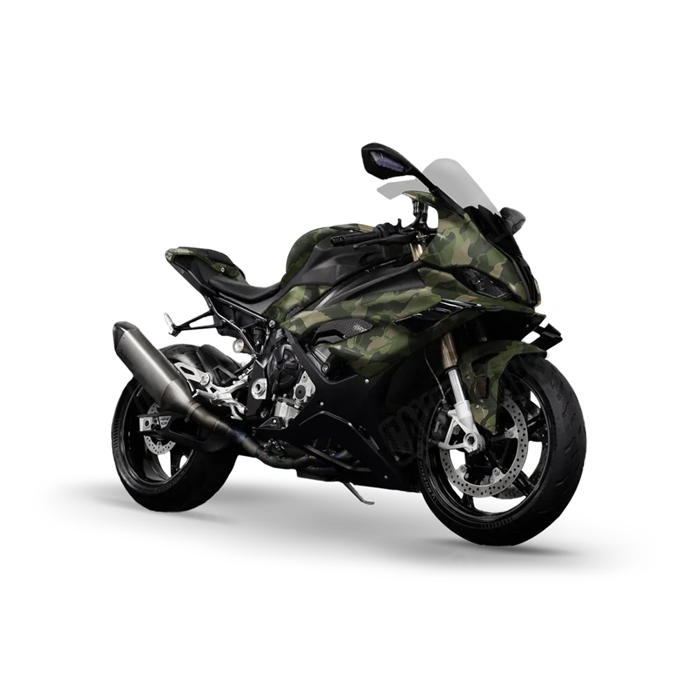 Ragged Army Green Sports Bike Wraps