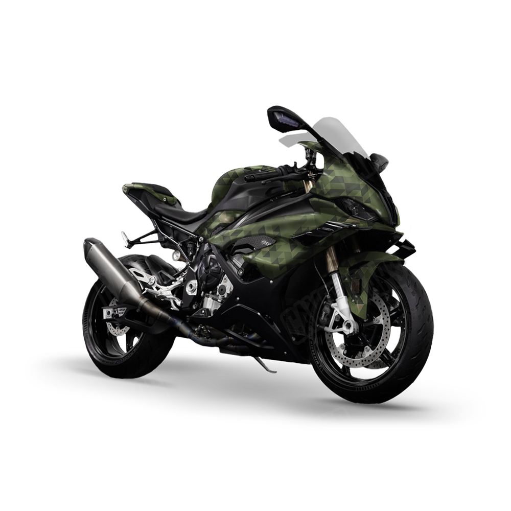 Triangle Army Green Sports Bike Wraps