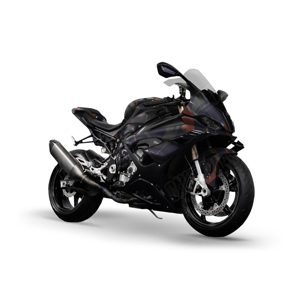 Liquid Smoke Blue Copper Sports Bike Wraps