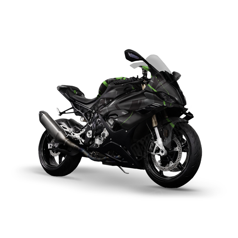 Liquid Smoke Metro Green Sports Bike Wraps