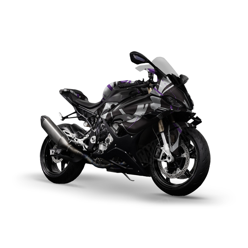 Liquid Smoke Purple Tiger Sports Bike Wraps