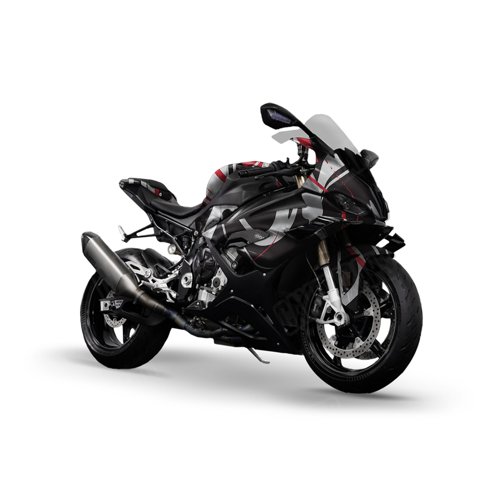 Liquid Smoke Red Tiger Sports Bike Wraps