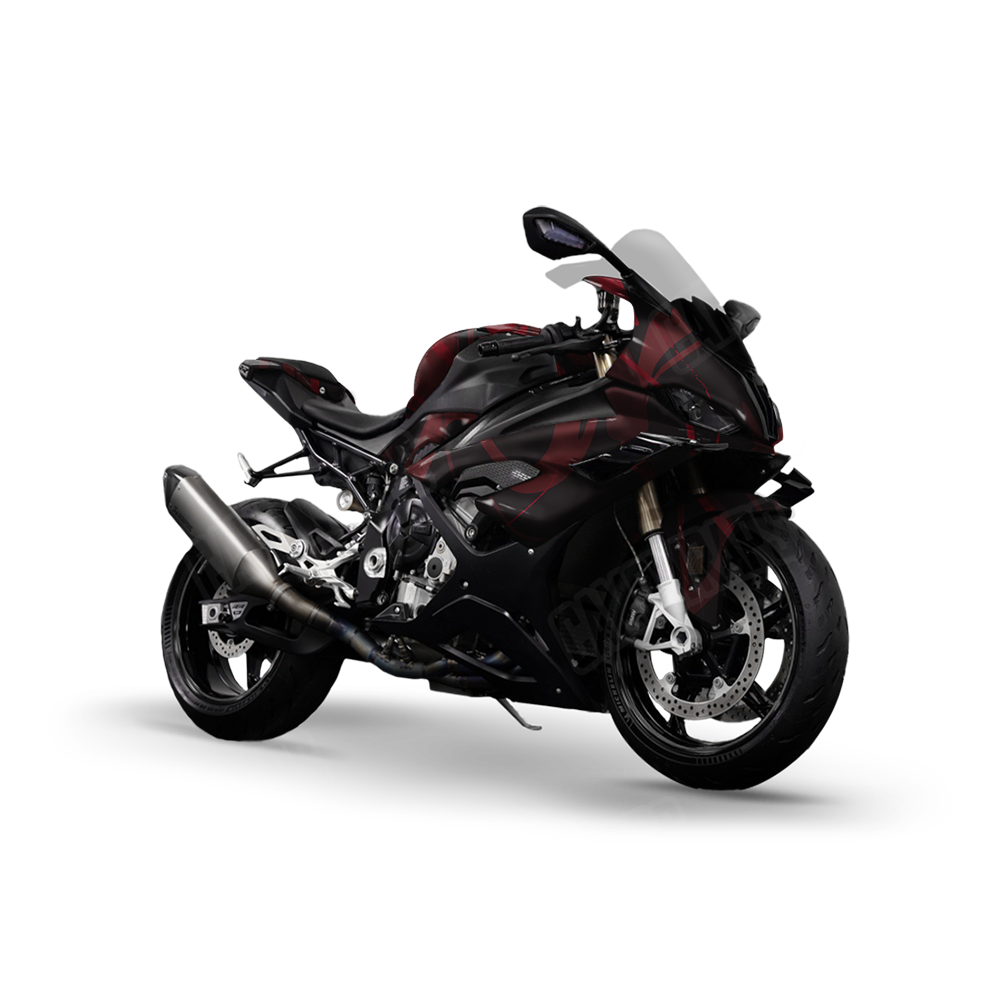 Liquid Smoke Vampire Red Sports Bike Wraps