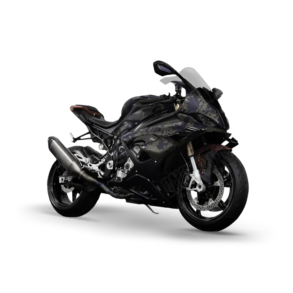 Pasted Blue Copper Sports Bike Wraps