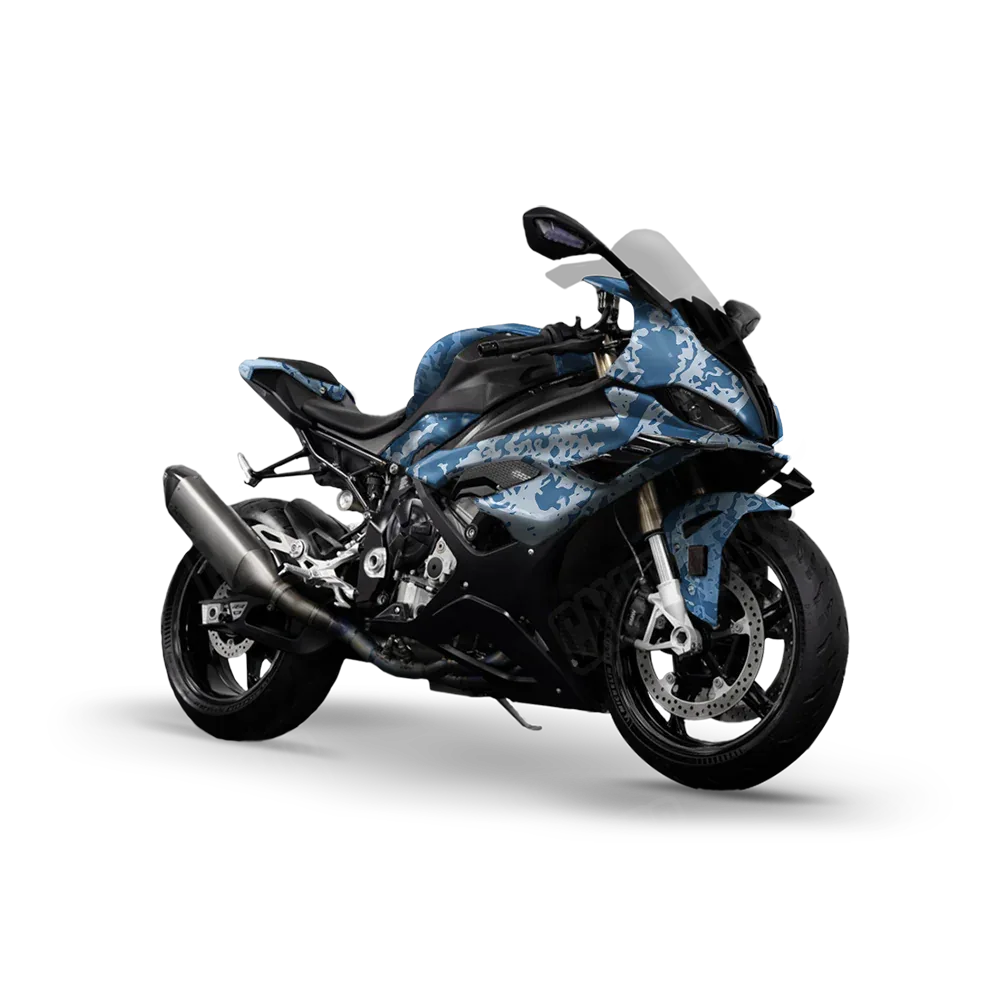 Pasted Cool Blue Sports Bike Wraps