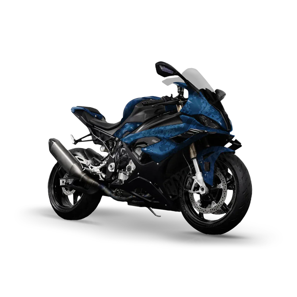 Pasted Elite Blue Sports Bike Wraps