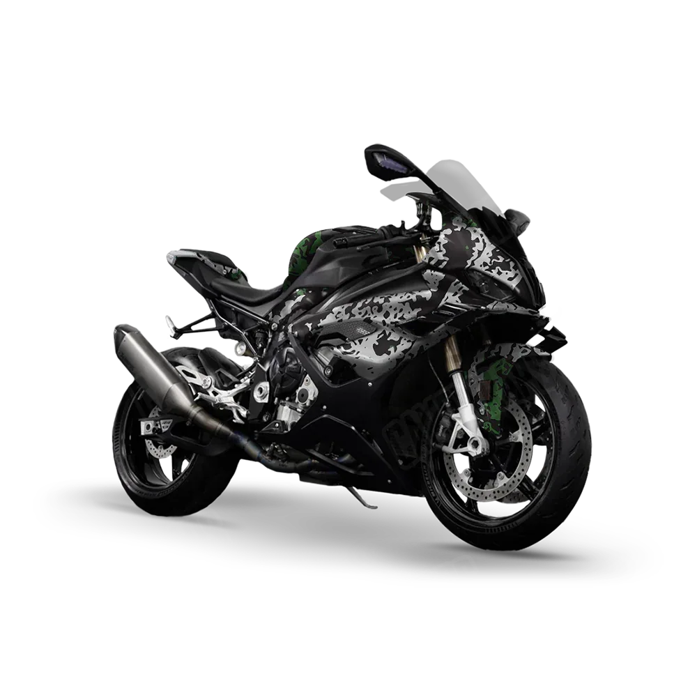 Pasted Green Tiger Sports Bike Wraps