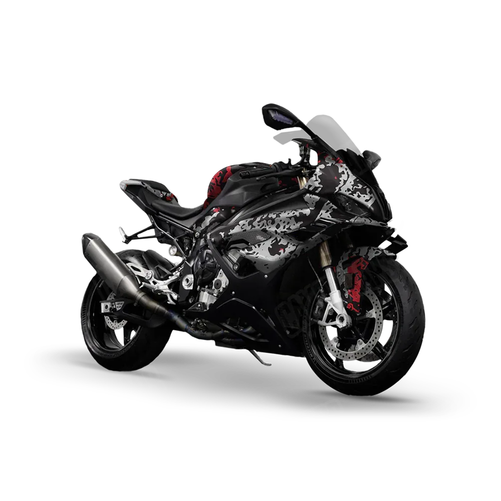 Pasted Red Tiger Sports Bike Wraps