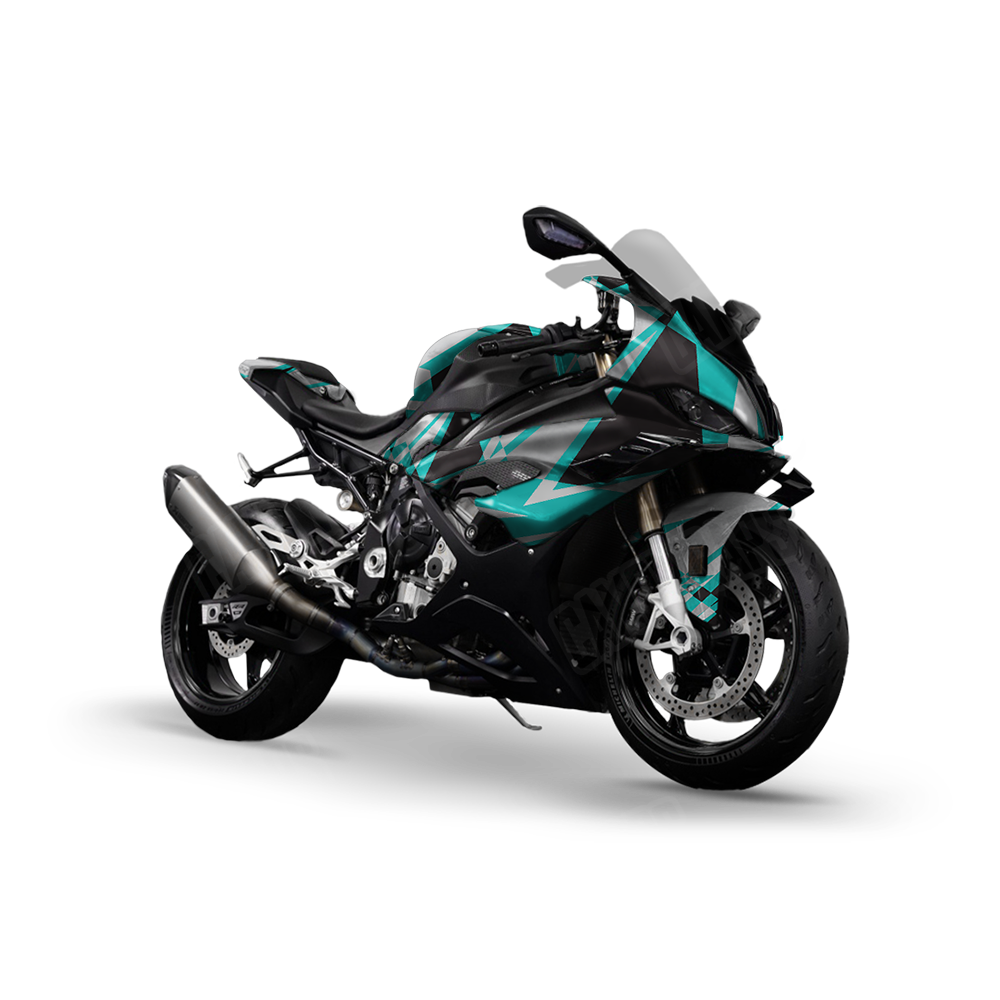 Sharp Tiffany Blue Tiger Sports Bike Wraps