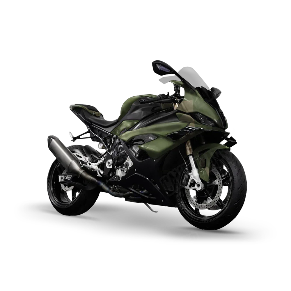 Shattered Army Green Sports Bike Wraps