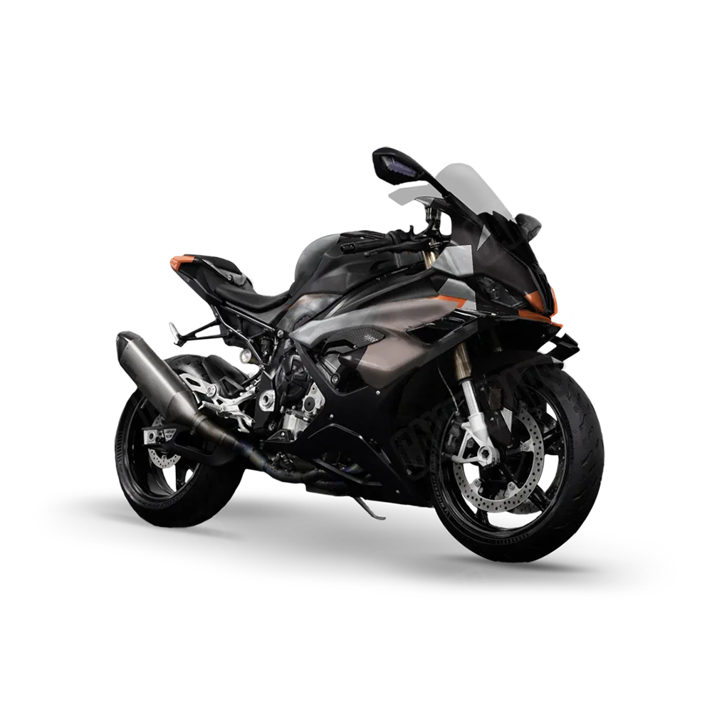 Shattered Orange Tiger Sports Bike Wraps