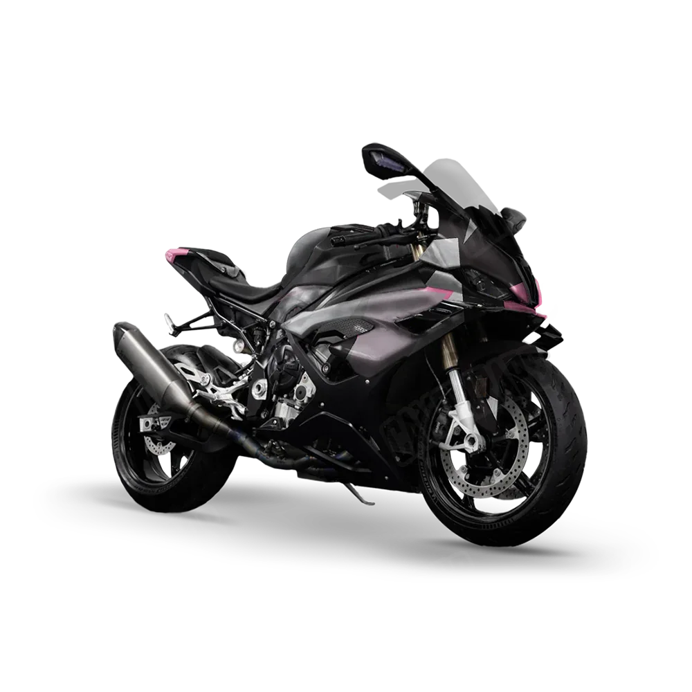Shattered Pink Tiger Sports Bike Wraps