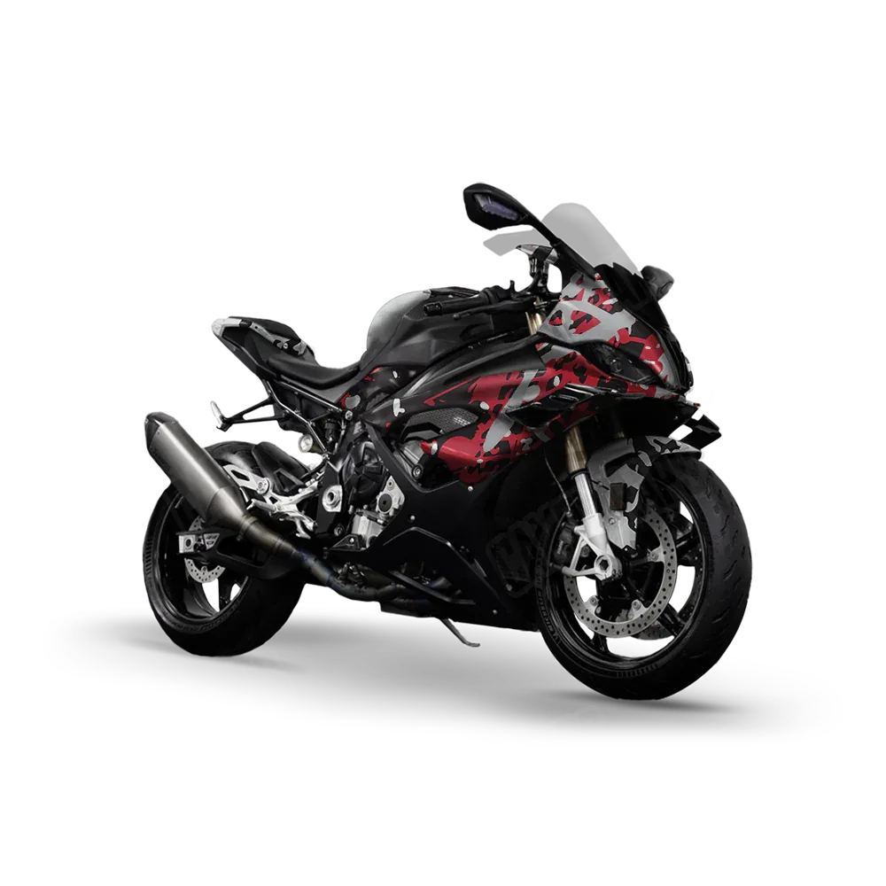 Tire Splatter Red Tiger Sports Bike Wraps