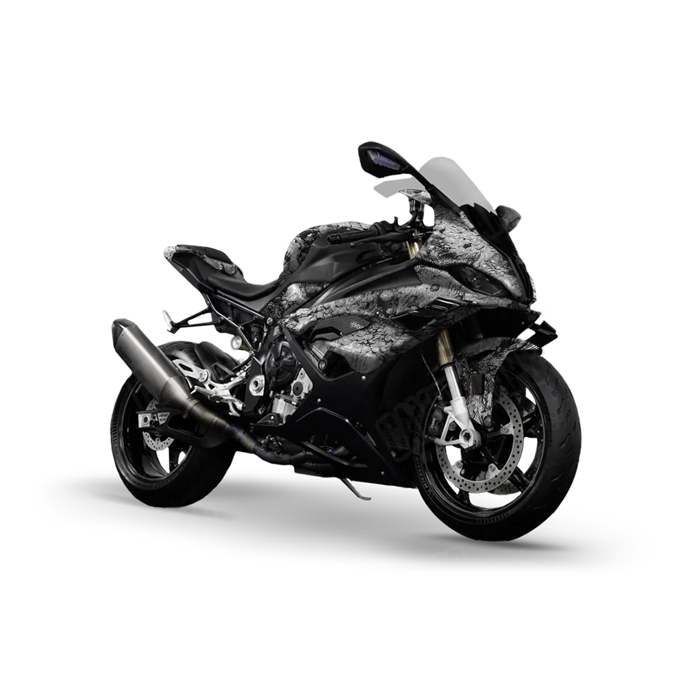 Toadaflage White Sports Bike Wraps
