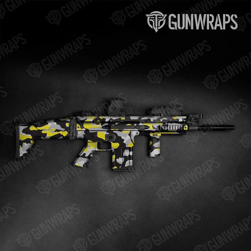 Classic Yellow Tiger Tactical Gun Skin Vinyl Wraps