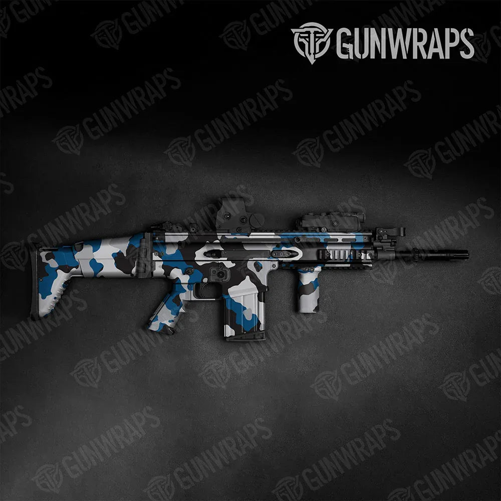 Cumulus Blue Tiger Tactical Gun Skin Vinyl Wraps