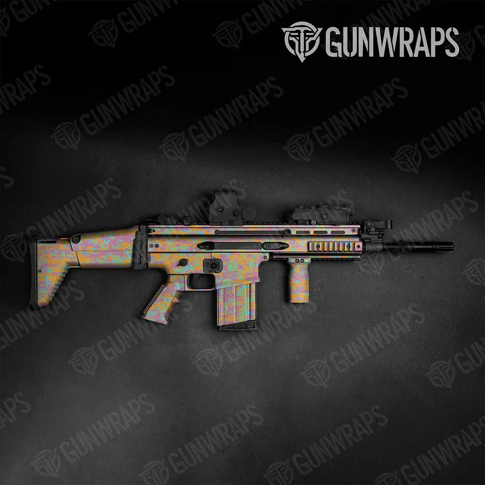 Digital Sherbert Tactical Gun Skin Vinyl Wraps
