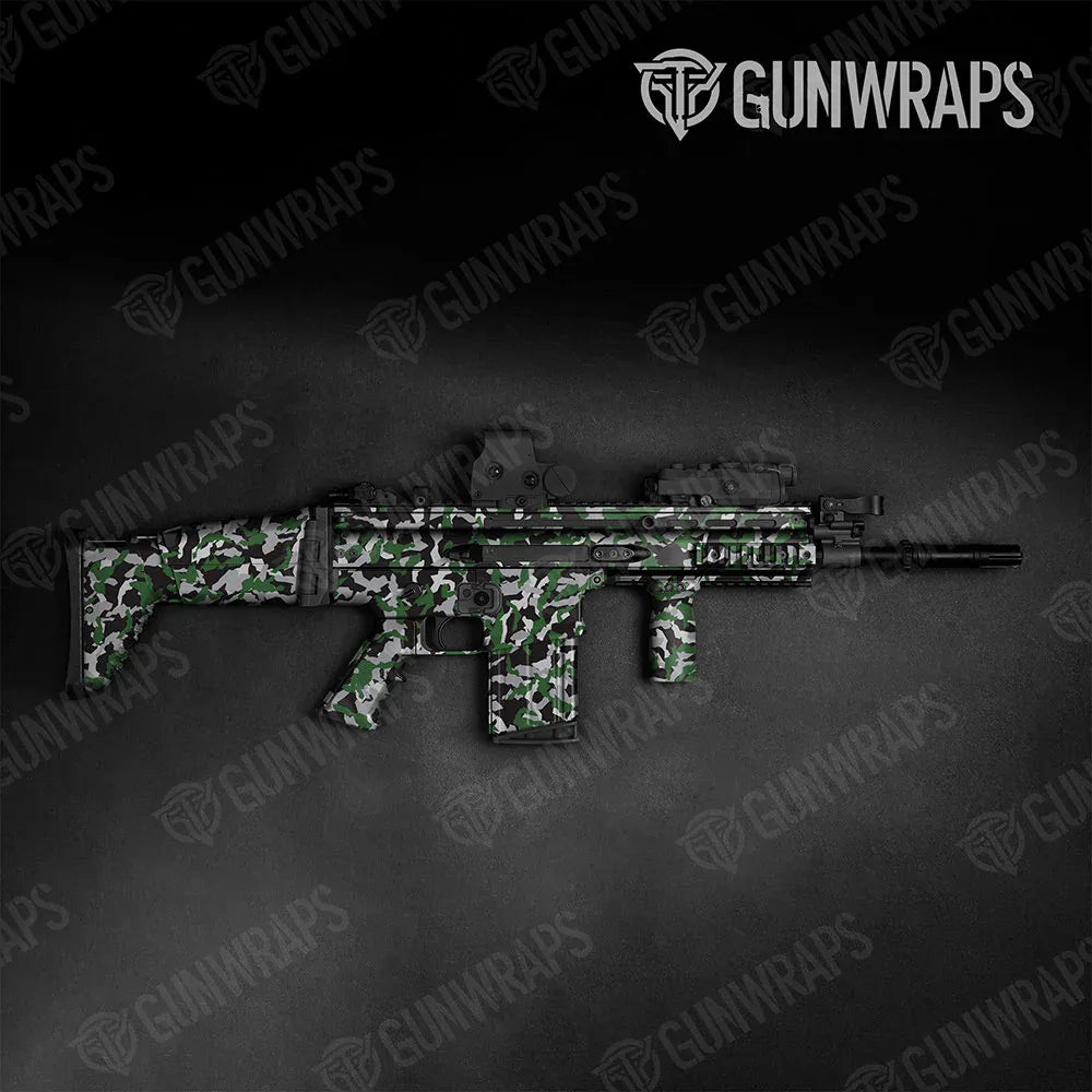 Erratic Green Tiger Tactical Gun Skin Vinyl Wraps