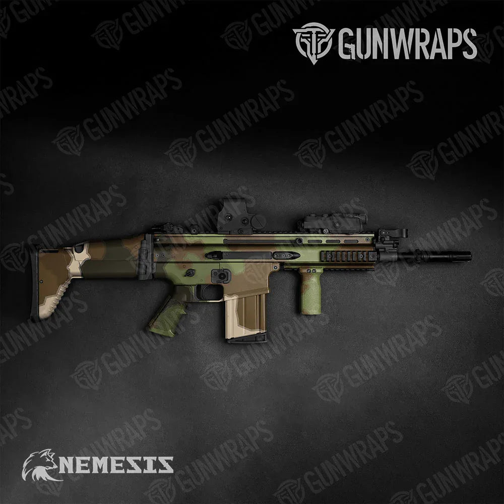 Nemesis Woodlands Wolf Tactical Gun Skin Vinyl Wraps
