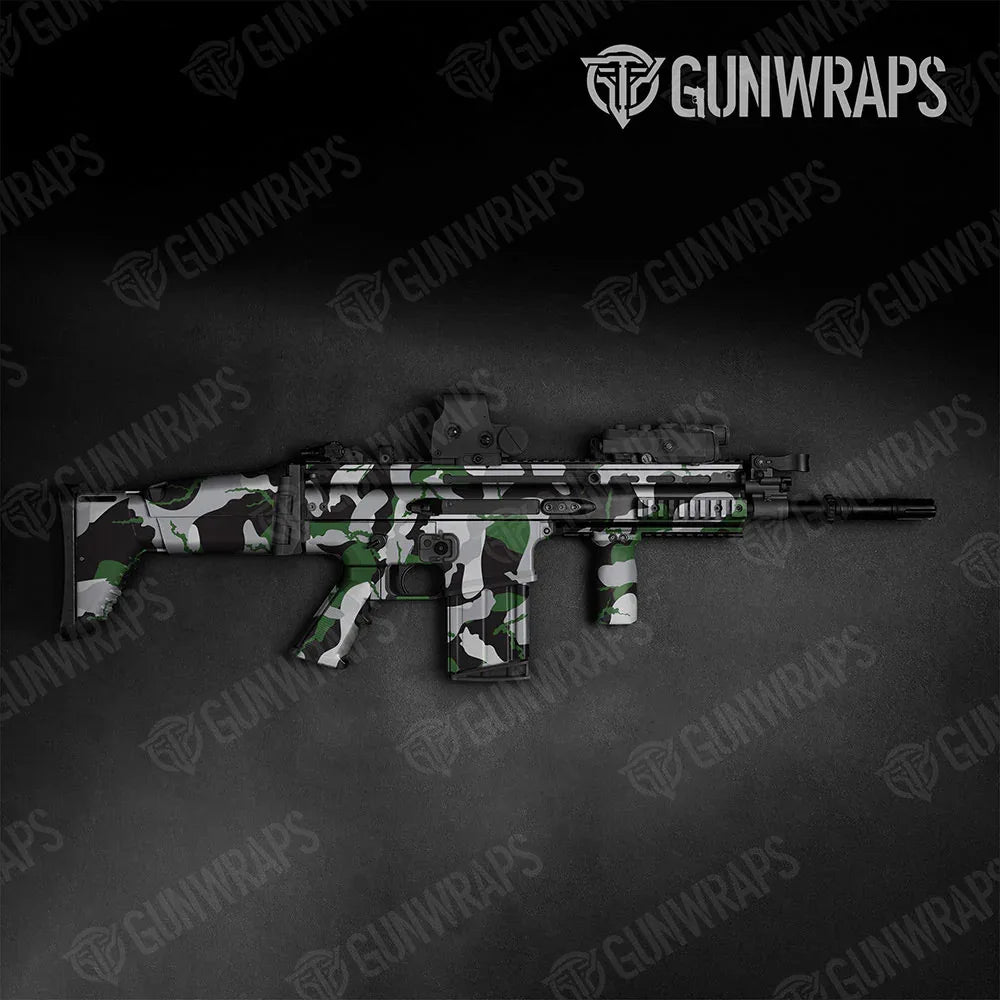 Ragged Green Tiger Tactical Gun Skin Vinyl Wraps