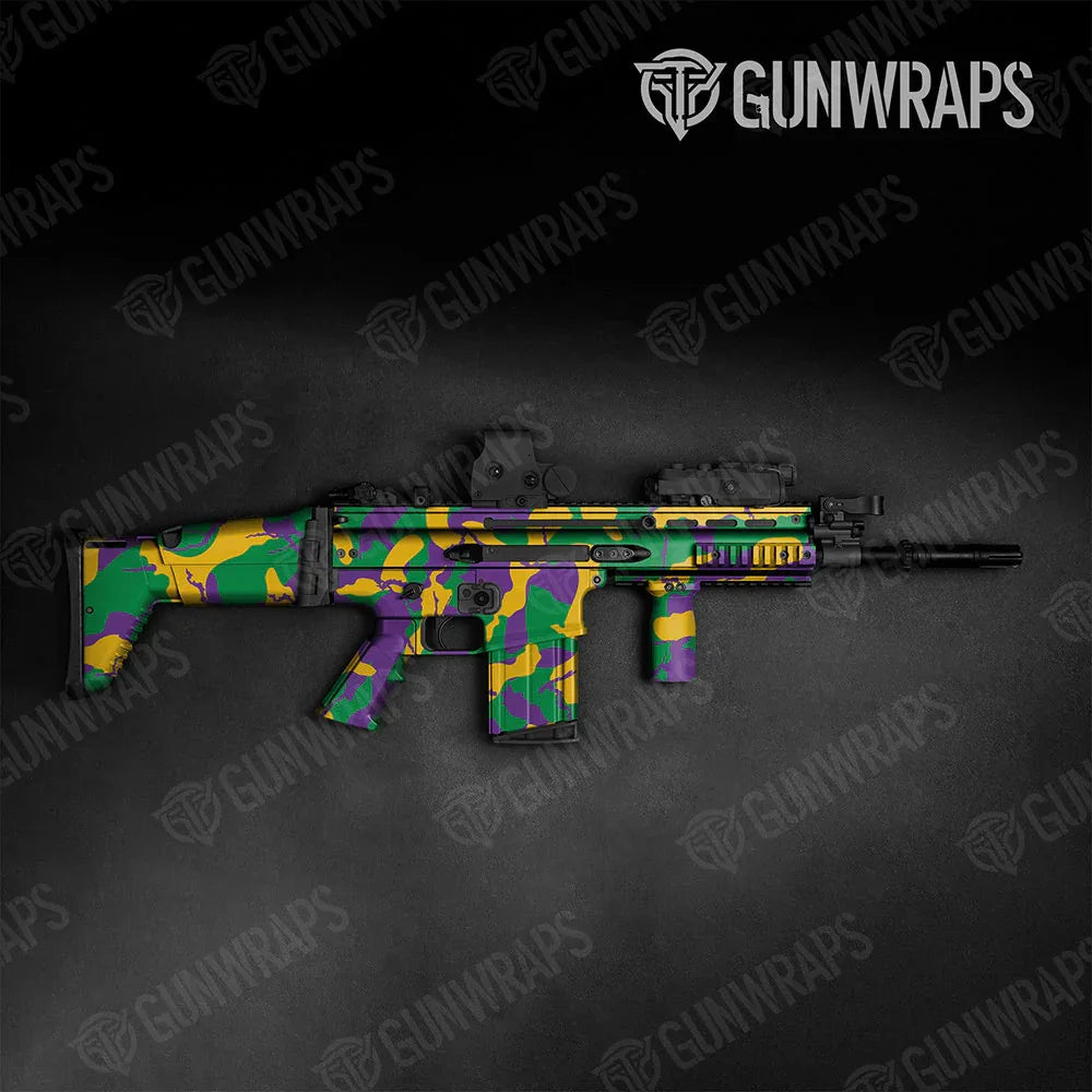 Ragged Mardi Gras Tactical Gun Skin Vinyl Wraps
