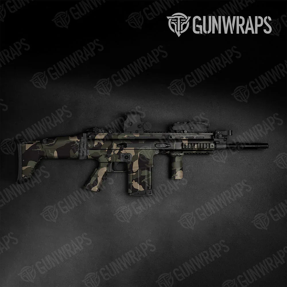 Ragged Militant Green Tactical Gun Skin Vinyl Wraps