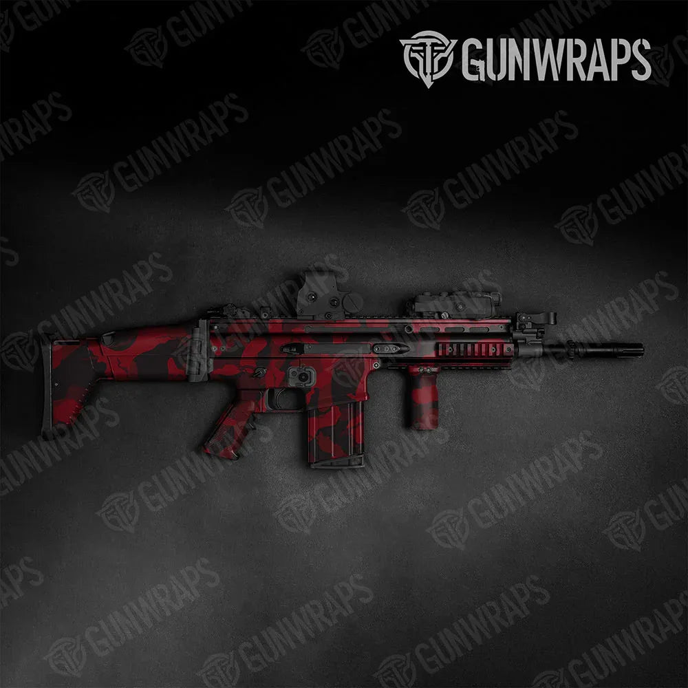 Ragged Vampire Red Tactical Gun Skin Vinyl Wraps