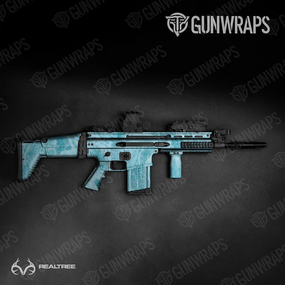 Realtree Aspect Sea Blue Tactical Gun Skin Vinyl Wraps