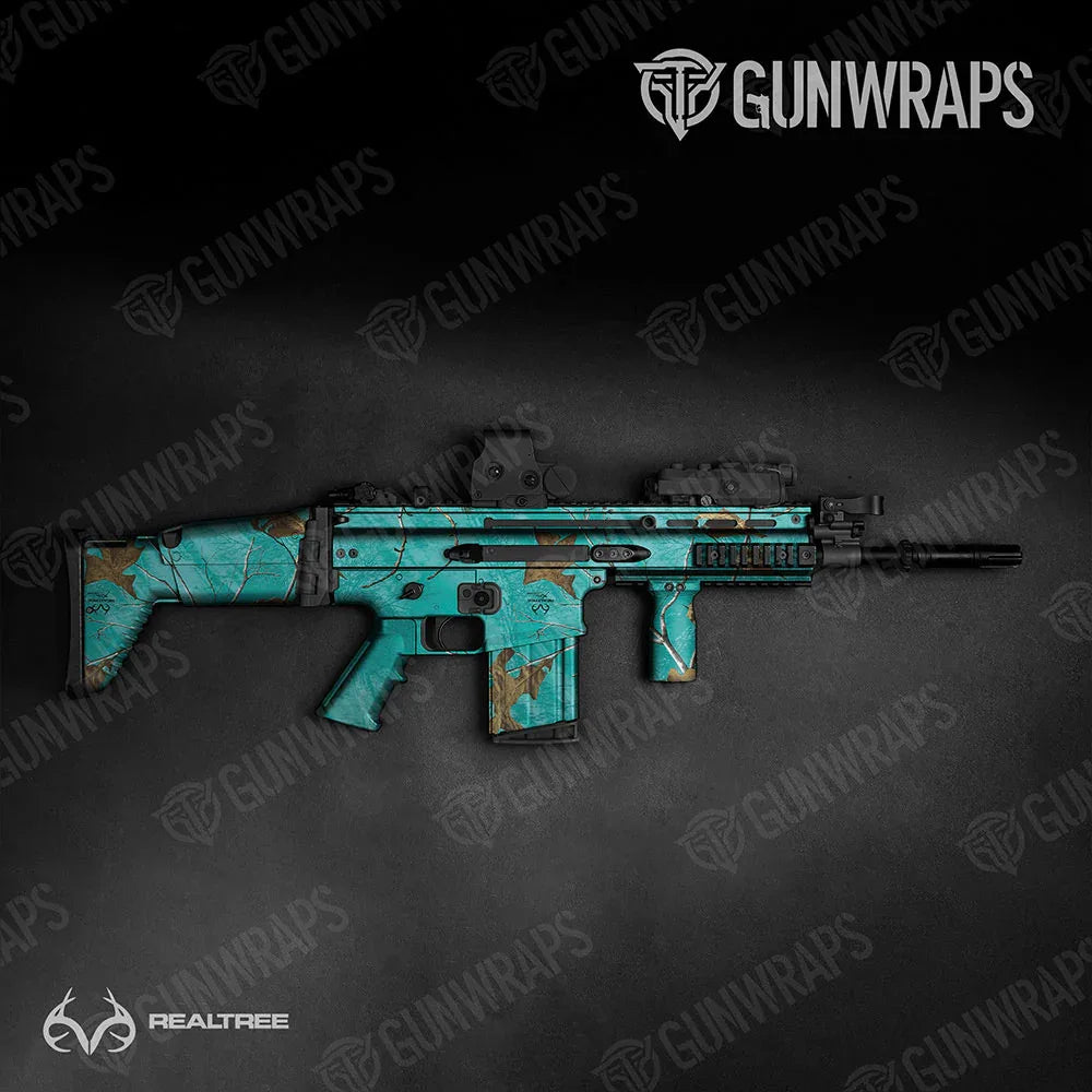 Realtree XTRA Colors Tiffany Blue Tactical Gun Skin Vinyl Wraps