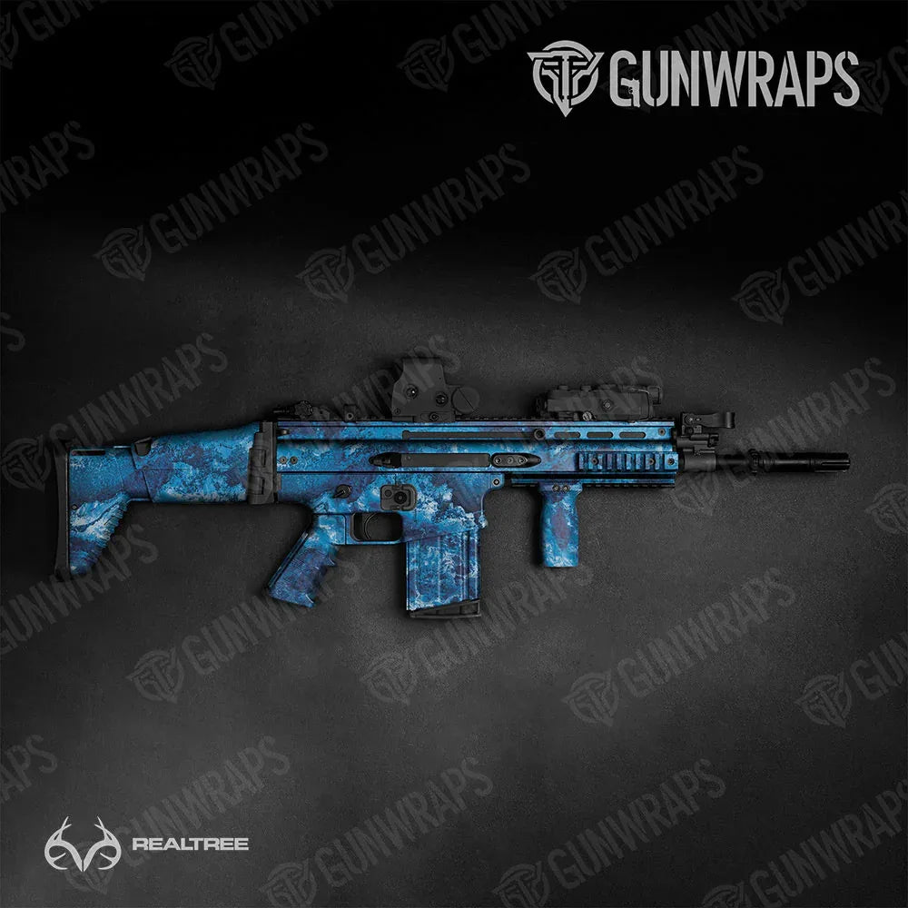 Realtree XTREME Dark Blue Tactical Gun Skin Vinyl Wraps
