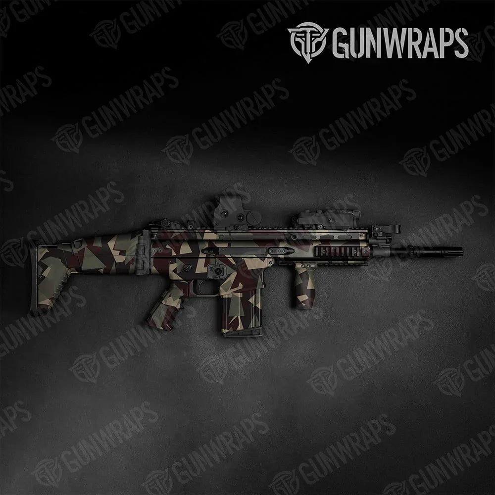 Shattered Militant Blood Tactical Gun Skin Vinyl Wraps