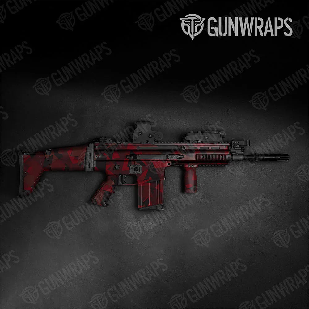 Shattered Vampire Red Tactical Gun Skin Vinyl Wraps