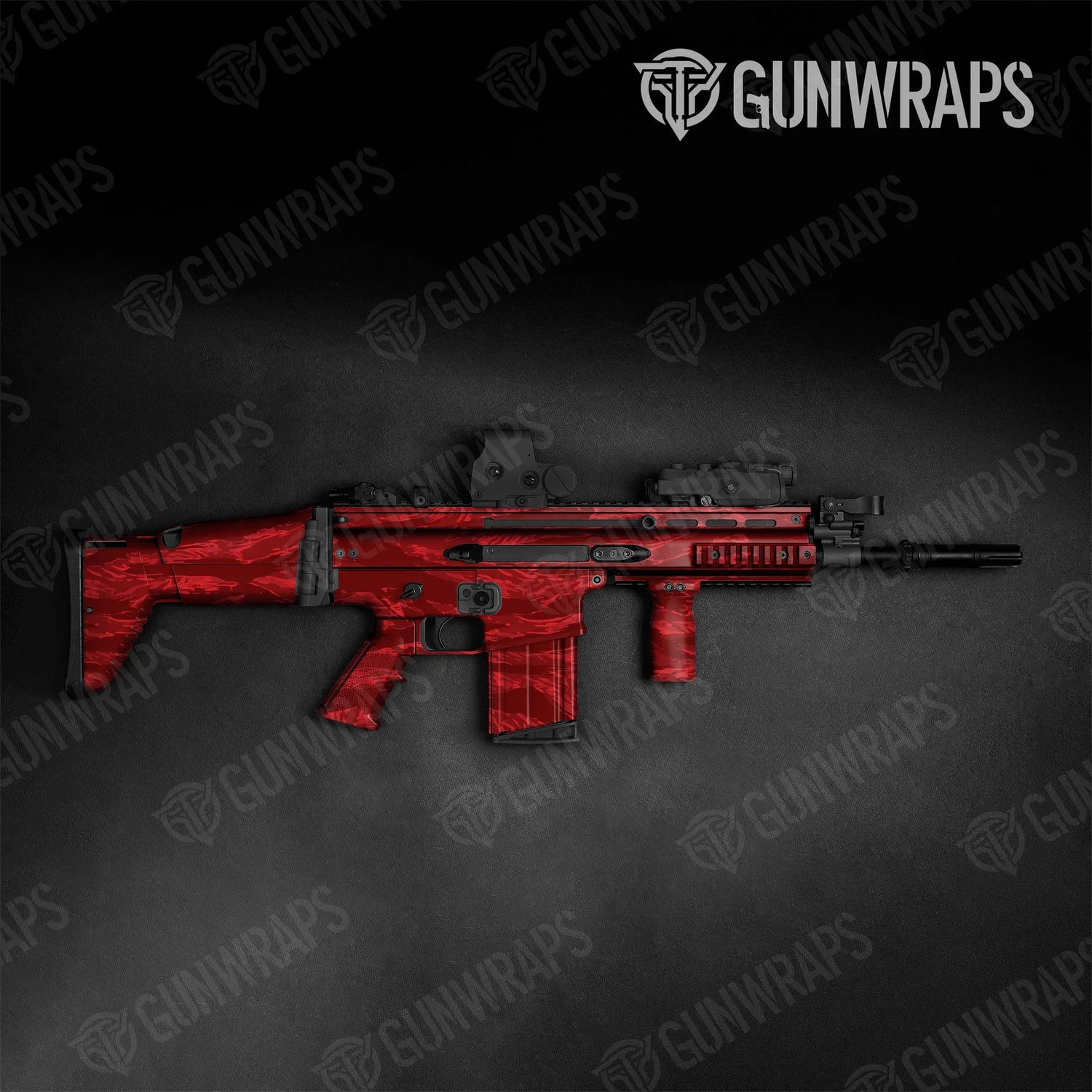 Vietnam Tiger Stripe Elite Red Tactical Gun Skin Vinyl Wraps
